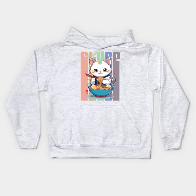 Paws Off My Ramen! Kids Hoodie by Apache Sun Moon Rising